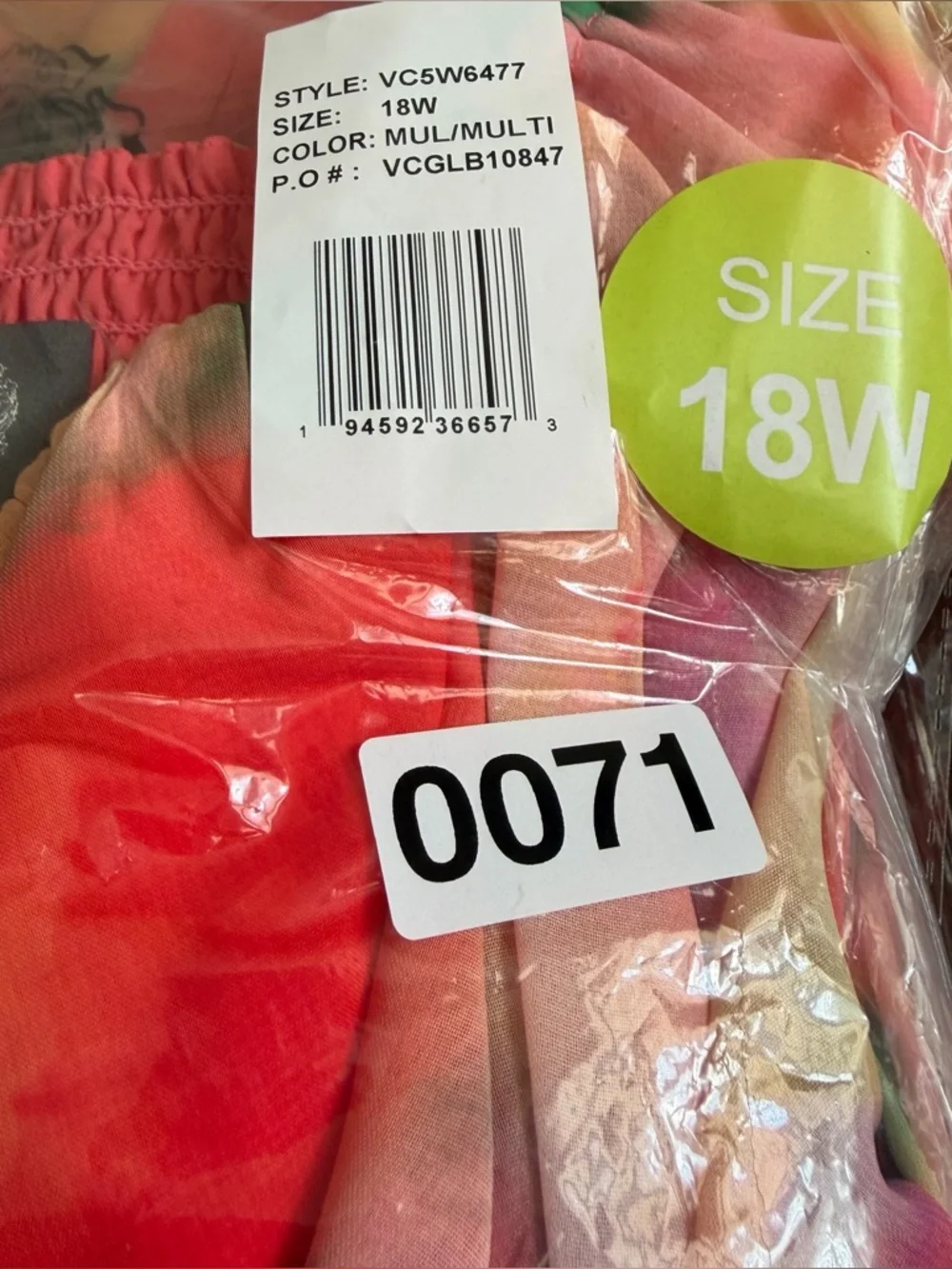 NWT Vince Camuto Plus Floral Chiffon A-Line Midi Dress Puff Sleeve w/Pockets 18W - Picture 7 of 10